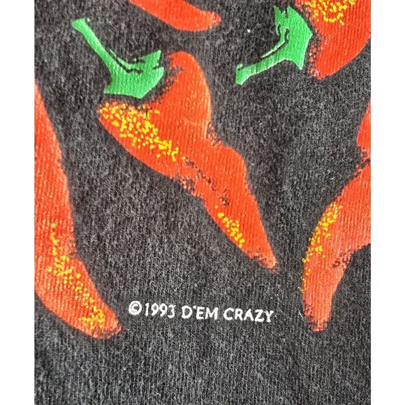 1993 D’EM CRAZY HATCH chili pepper Large  T-shirt made in USA Single Stitch VTG - Picture 6 of 11